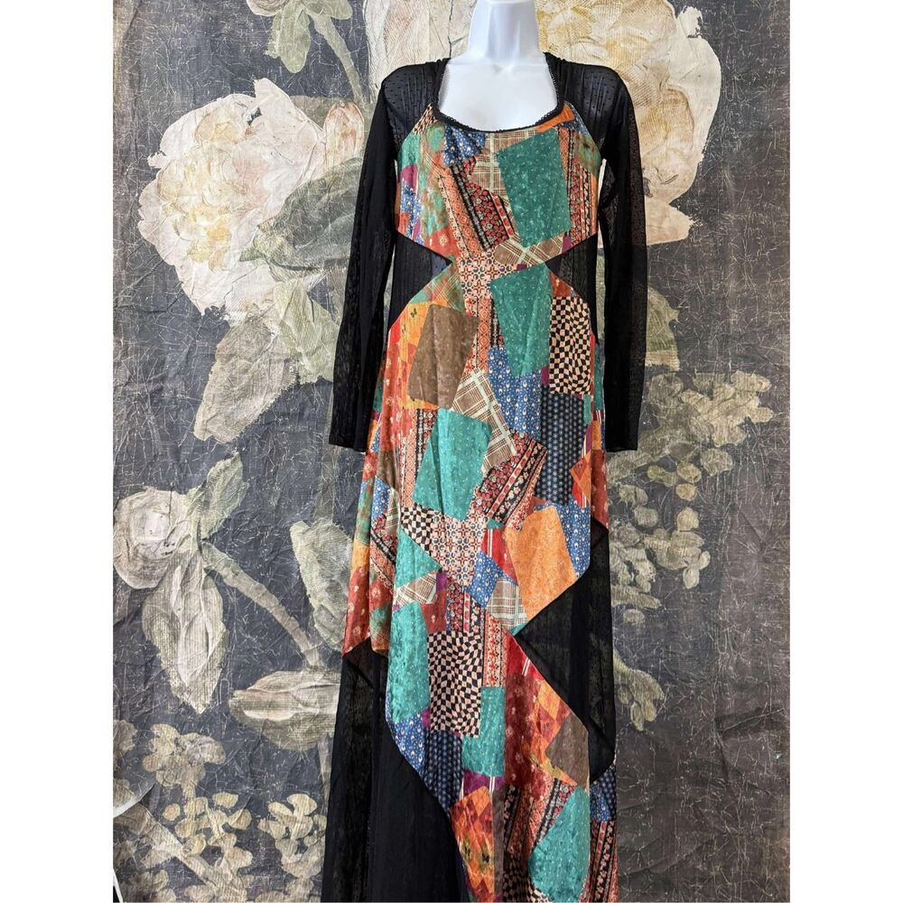New Free People Parker Patchwork Maxi Dress L - Picture 9 of 10